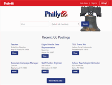 Tablet Screenshot of phillyjobs.com